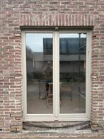 Houten meranti kiep en kantel raam H200xB150 dubbel glas, Doe-het-zelf en Bouw, Ophalen, Gevelraam of Ruit, Gebruikt, 160 cm of meer