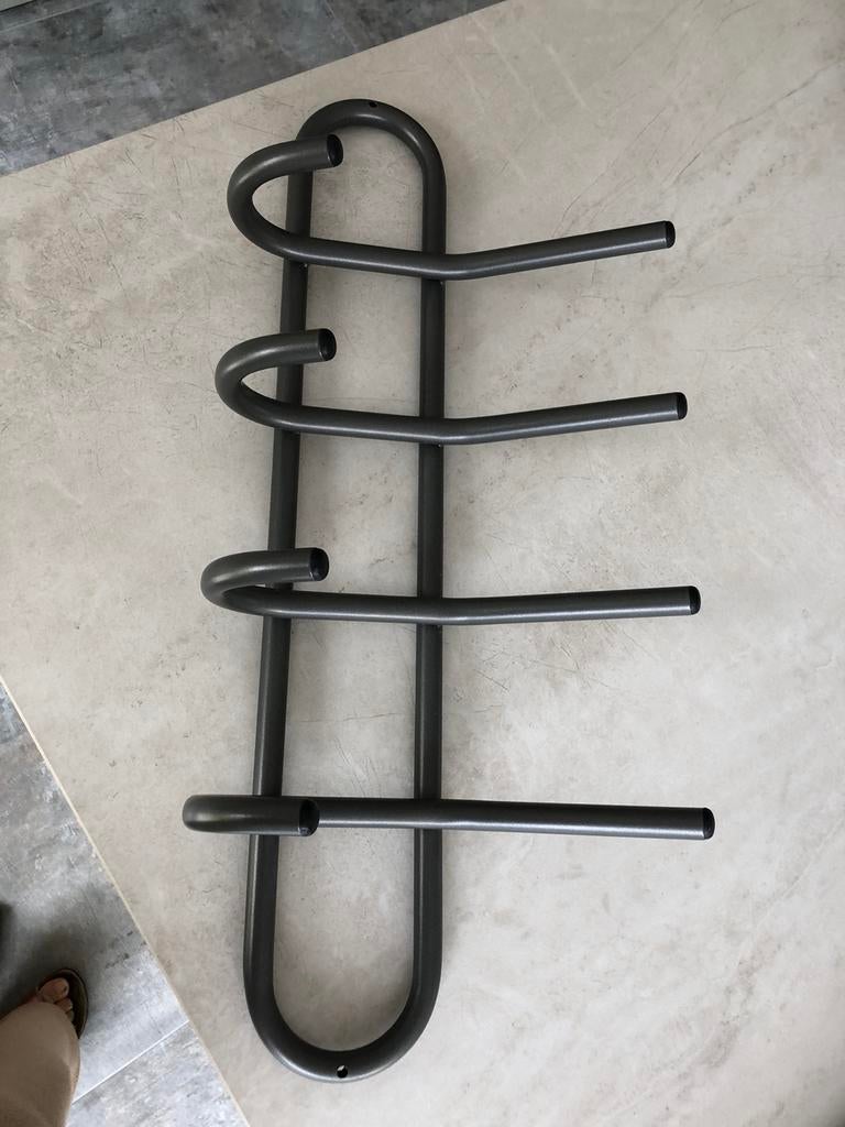 Porte-manteau gris - longueur 60 cm - largeur 11 cm, Maison & Meubles, Enlèvement, Utilisé, Métal, Portemanteau mural