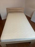 Matelas 200x120cm + sommier + cadre de lit, Beige, Enlèvement, Utilisé, 120 cm