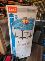Bestway Steel Pro MAX - 3m66 - 1m22 diep, Tuin en Terras, Gebruikt, Rond, 300 cm of meer, Opzetzwembad