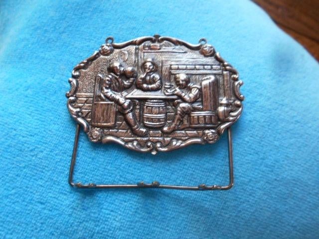 zilver-verzilverd, pijpenrekje, Verzamelen, Rookartikelen, Aanstekers en Luciferdoosjes, Zo goed als nieuw, Overige typen, Ophalen of Verzenden