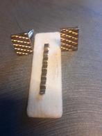 Pince à cravate avec boutons de manchette assortis. Doré., Enlèvement, Comme neuf, Or, Doré