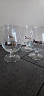 4 Duvel glazen met gouden letters, Collections, Marques de bière, Enlèvement