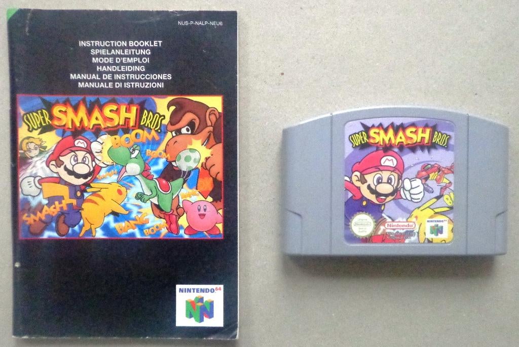 Super Smash Bros voor de Nintendo 64 + boekje, Enlèvement ou Envoi, Utilisé