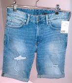 short heren trashed denim blauw H&M Slim Fit 30, Enlèvement ou Envoi, Neuf, Taille 46 (S) ou plus petite, Bleu