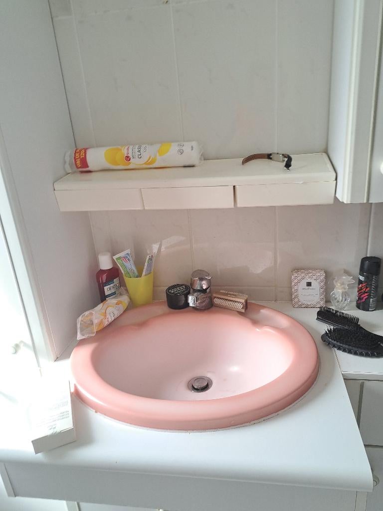 Badkamer, vintage, Huis en Inrichting, Ophalen, Gebruikt, Wasbak of Wastafel