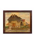 Olieverfschilderij op hout van “Villa Lusot” in Knokke, Antiek en Kunst, Kunst | Schilderijen | Klassiek, Ophalen