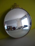 Knappe vintage bolle spiegel Deknudt, Antiek en Kunst, Ophalen of Verzenden, Rond, Minder dan 50 cm, Minder dan 100 cm