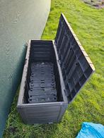 opbergbox tuin  280 liter - kunststof - 116 x 44 x 55 cm, Ophalen, Gebruikt, Kunststof, Containerberging
