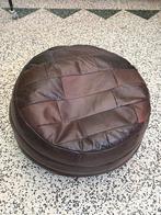 Lederen vintage poef, Ophalen, Zo goed als nieuw
