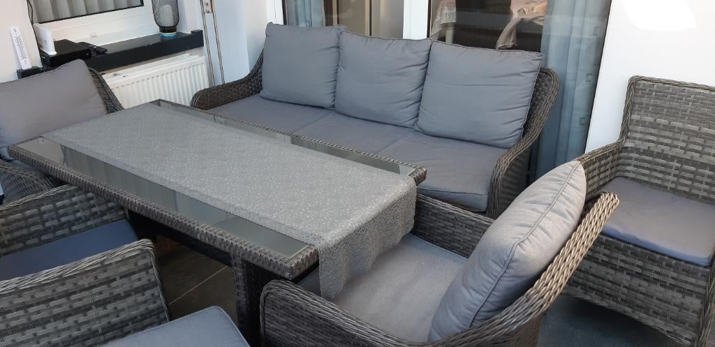 Veranda meubels, Ophalen, 250 tot 300 cm, Zo goed als nieuw, Rechte bank