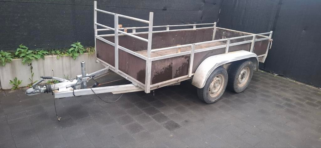 Aanhangwagen dubbelasser Remorque, Ophalen of Verzenden