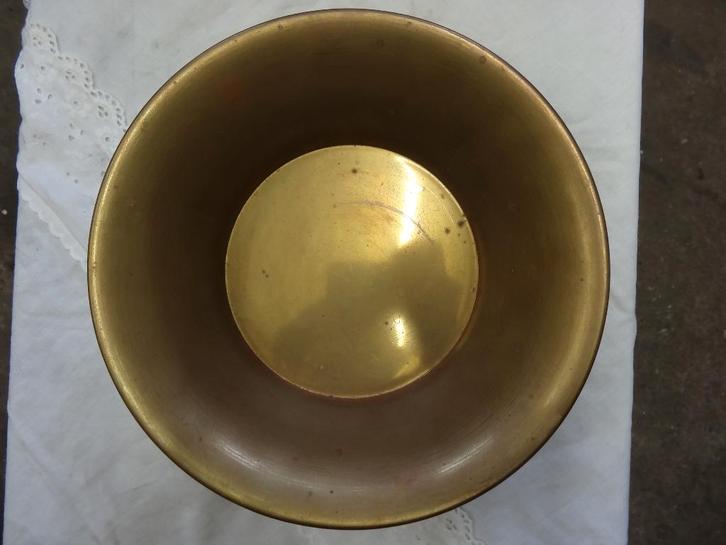 Brocante koperen lossen weegschaal bakken, Antiek en Kunst, Curiosa en Brocante, Ophalen of Verzenden