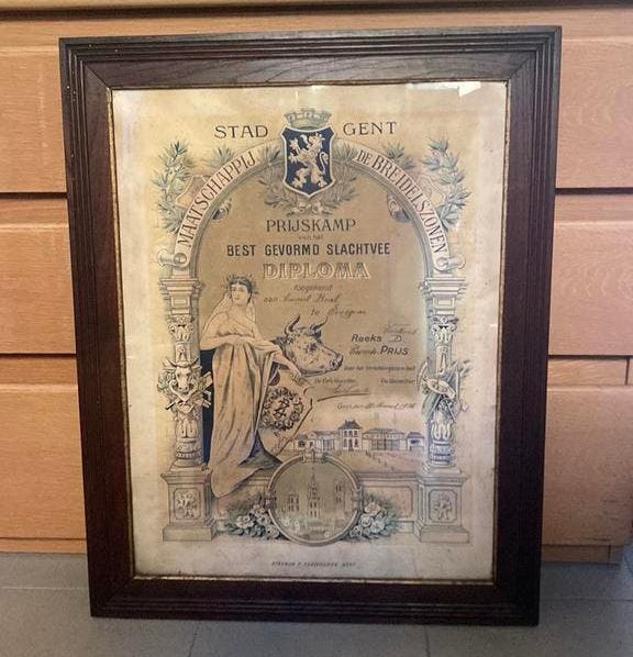 Oude affiche Gent ., Ophalen