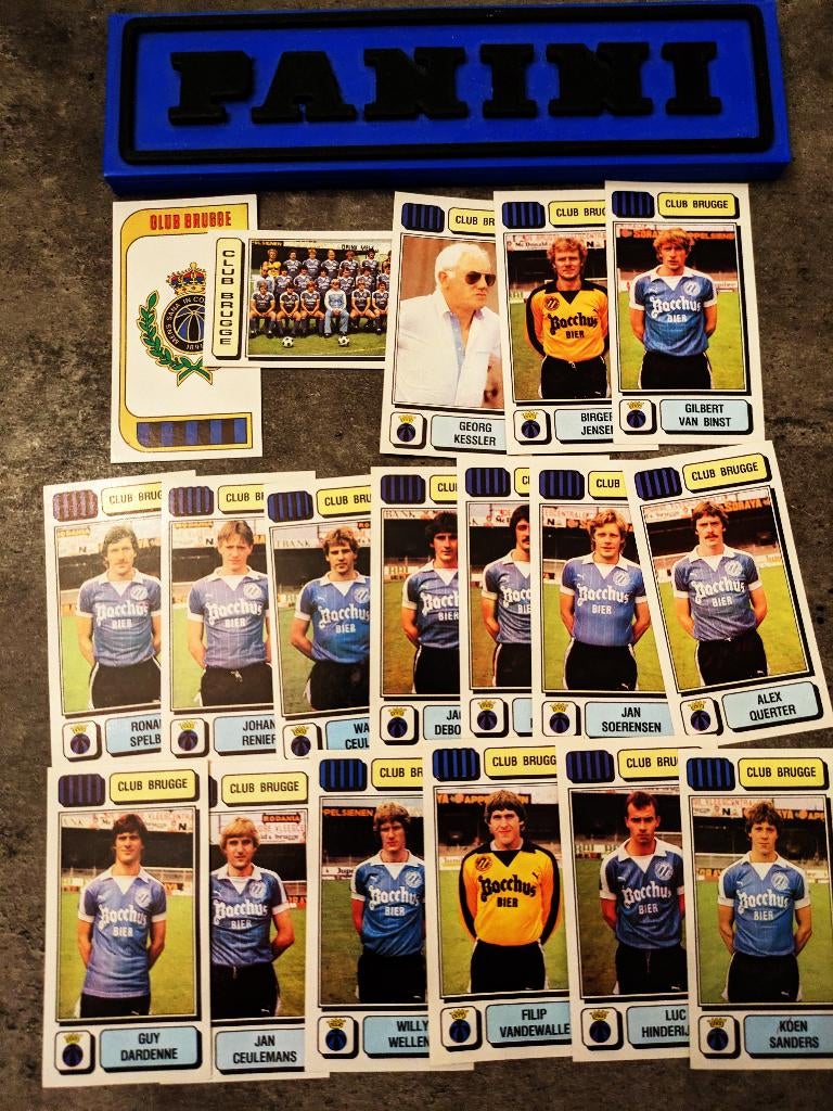 PANINI FOOTBALL 83 CLUB BRUGGE 18 STICKERS 1983 voetbal, Hobby en Vrije tijd, Verzenden, Nieuw