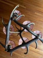 Authentieke luster / kroonluchter – echt hertengewei, Antiek en Kunst, Ophalen