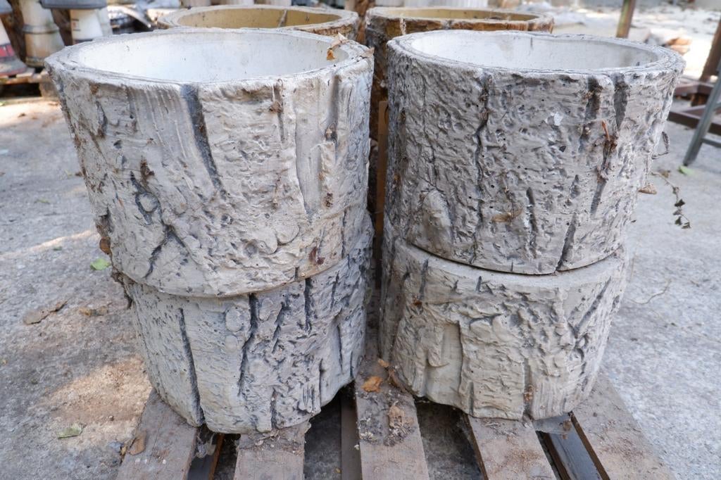 Lot pots de fleurs en béton, Enlèvement, Béton