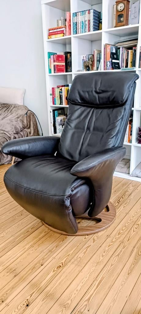 Leren relax zetel van Hukla, Ophalen, Gebruikt, Modern, 50 tot 75 cm