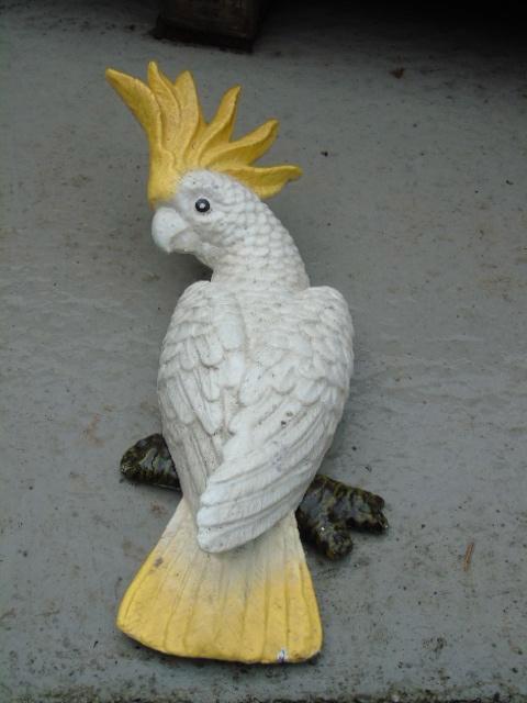 gietijzeren muurpapegaaienbeeld kleuren..., Tuin en Terras, Tuinwanddecoratie, Nieuw, Ophalen of Verzenden