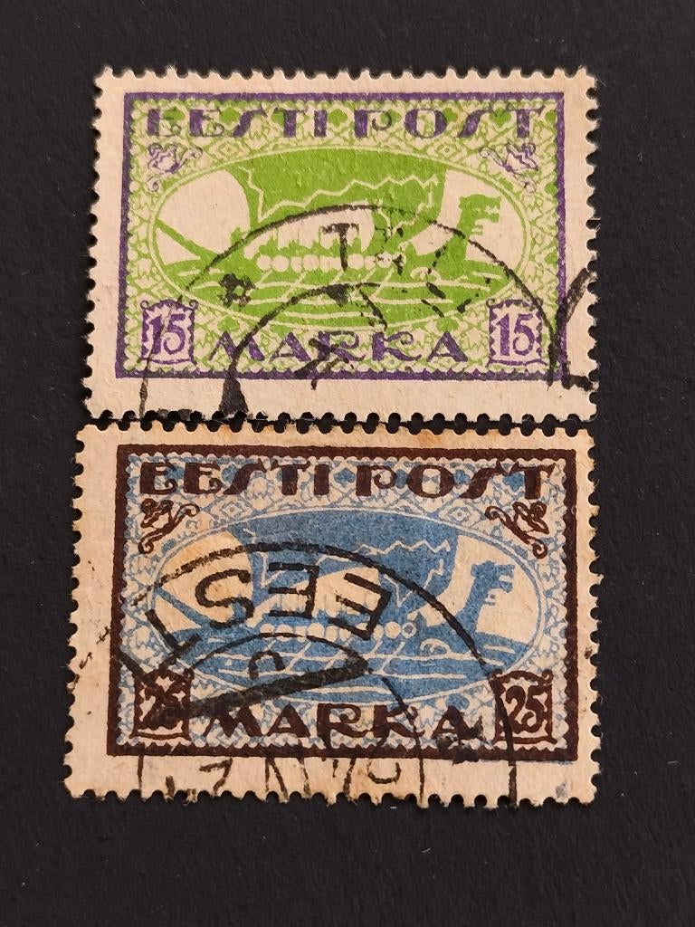 Estonie 1922 - navire viking, Envoi, Autres pays, Affranchi