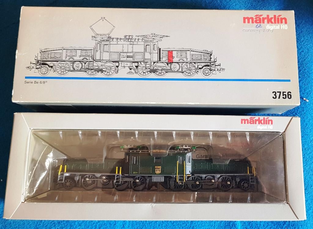 Märklin #3756 H0 Elektrische locomotief Ce 68 'Krokodil', Wisselstroom, Locomotief, Verzenden, Zo goed als nieuw