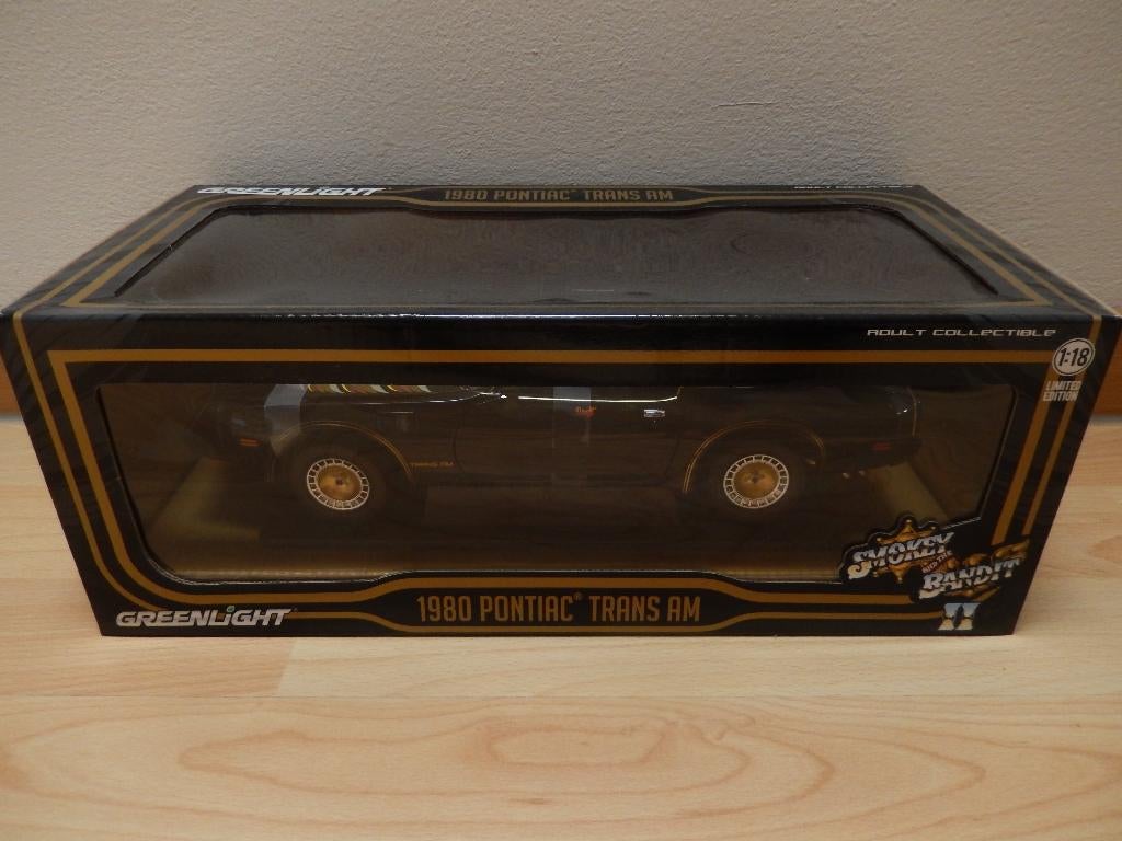 1980 Pontiac TransAm Smokey & The Bandit 1/18 Greenlight, Ophalen of Verzenden, Nieuw, Auto, Overige merken