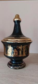 Griekse Pot met Deksel Dagounis 24K Goud & Handgemaakt 1956, Antiek en Kunst, Ophalen