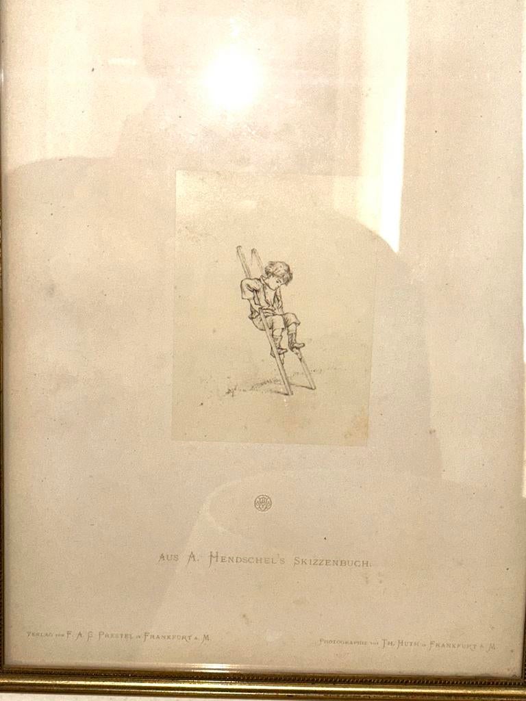 Lot de gravure A. Hendschel encadrées – style XIXe siècle, Ophalen