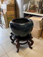 bloembak plus voet, Tuin en Terras, Ophalen, Steen, Gebruikt, Rond