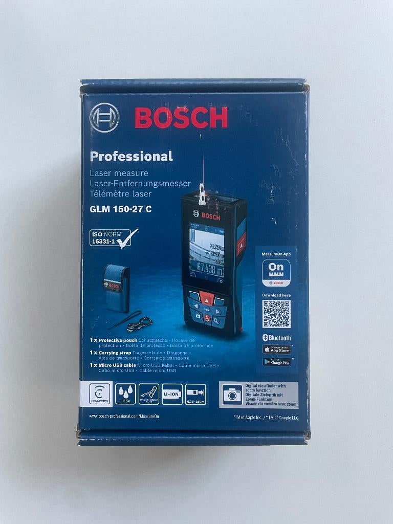 Télémètre laser Bosh PRO GLM 150-27 C, Bricolage & Construction, Enlèvement, Neuf