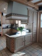 Eiken landelijke keuken, Ophalen, Gebruikt, U-keuken, Hout