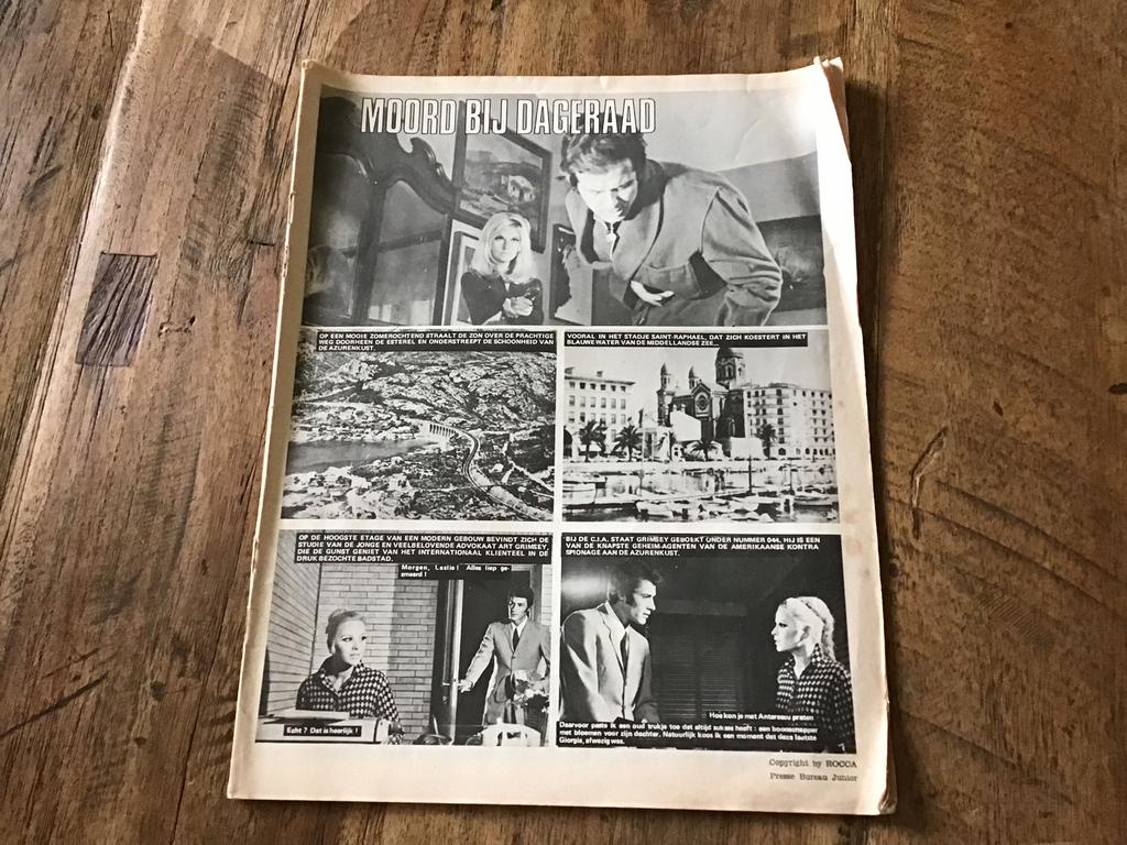 Vintage beeldroman Moord bij dageraad, Ophalen of Verzenden, Gebruikt