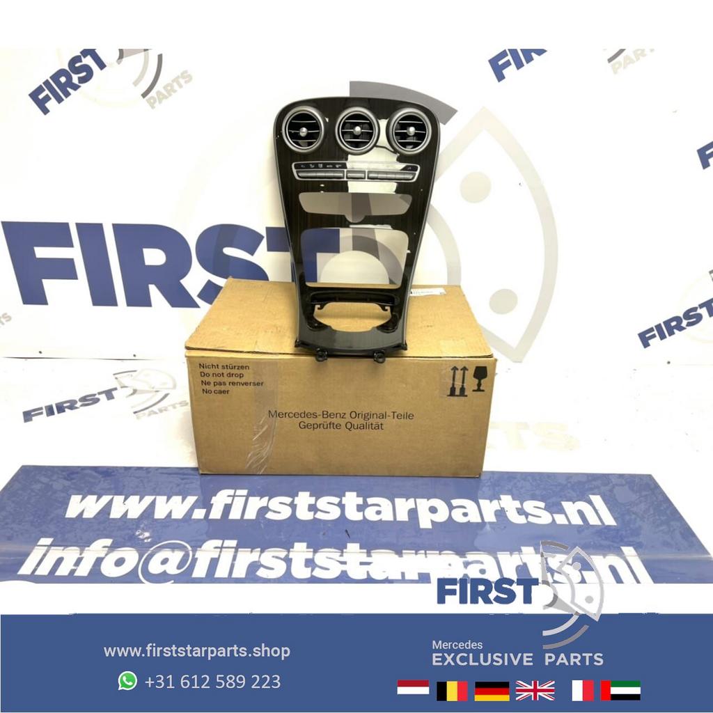 W205 hoogglans houten middenconsole Mercedes C Klasse 2014-2, Gebruikt, -, Ophalen of Verzenden, -