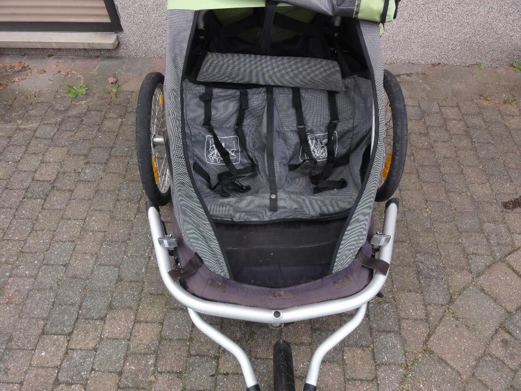 Croozer Fietskar 2 kids MULTIFUNCTIONEL prima staat  95 euro, Enlèvement, Utilisé, Remorque pour enfant, Croozer