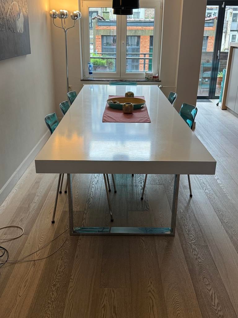 Grande table à manger design 280 cm – idéale grande famille, Maison & Meubles, Tables | Tables à manger, Comme neuf, Métal, Autres matériaux