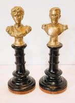 Roi et reine de bronze., Antiquités & Art, Antiquités | Bronze & Cuivre, Enlèvement ou Envoi, Bronze