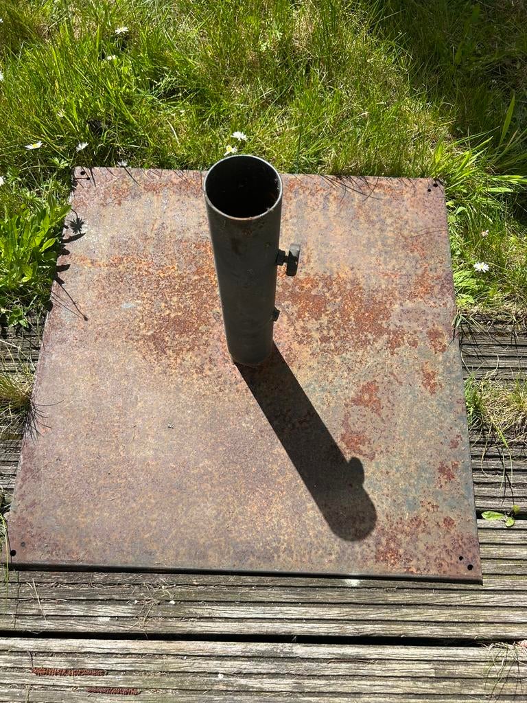 Zware parasol voet, Tuin en Terras, Parasols, Ophalen, Gebruikt