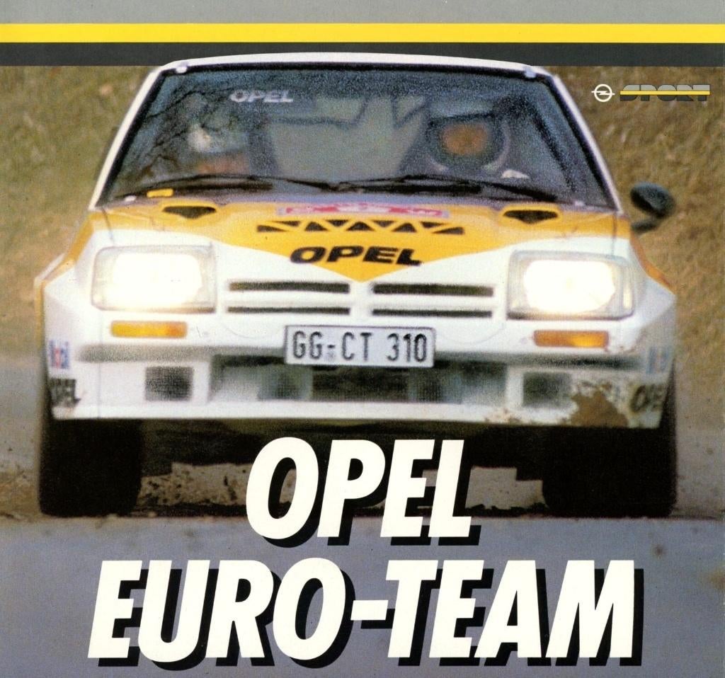Brochure Opel Euro-Team Manta 400, Envoi, Comme neuf, Opel
