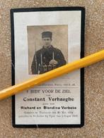 OORLOG14-18 Soldaat VerhaegheTORHOUT gesneuveld Yper 1918, Verzamelen, Bidprentjes en Rouwkaarten, Ophalen of Verzenden, Bidprentje