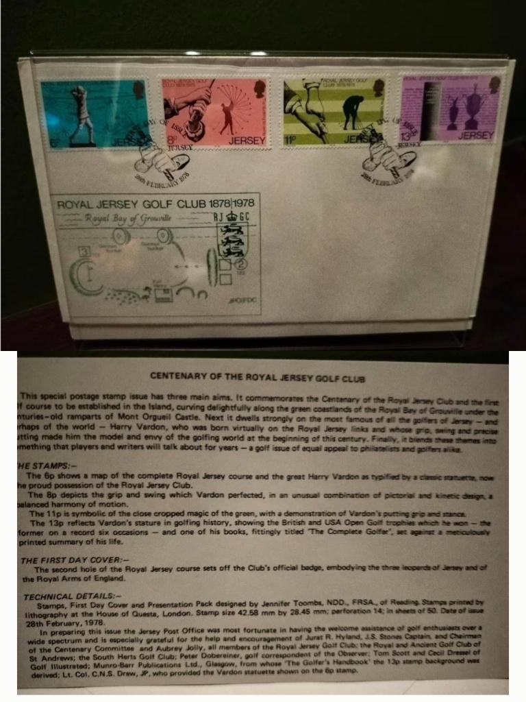 Verzamelset: Jersey 1978 Royal Jersey Golf Club – In Display, Enlèvement