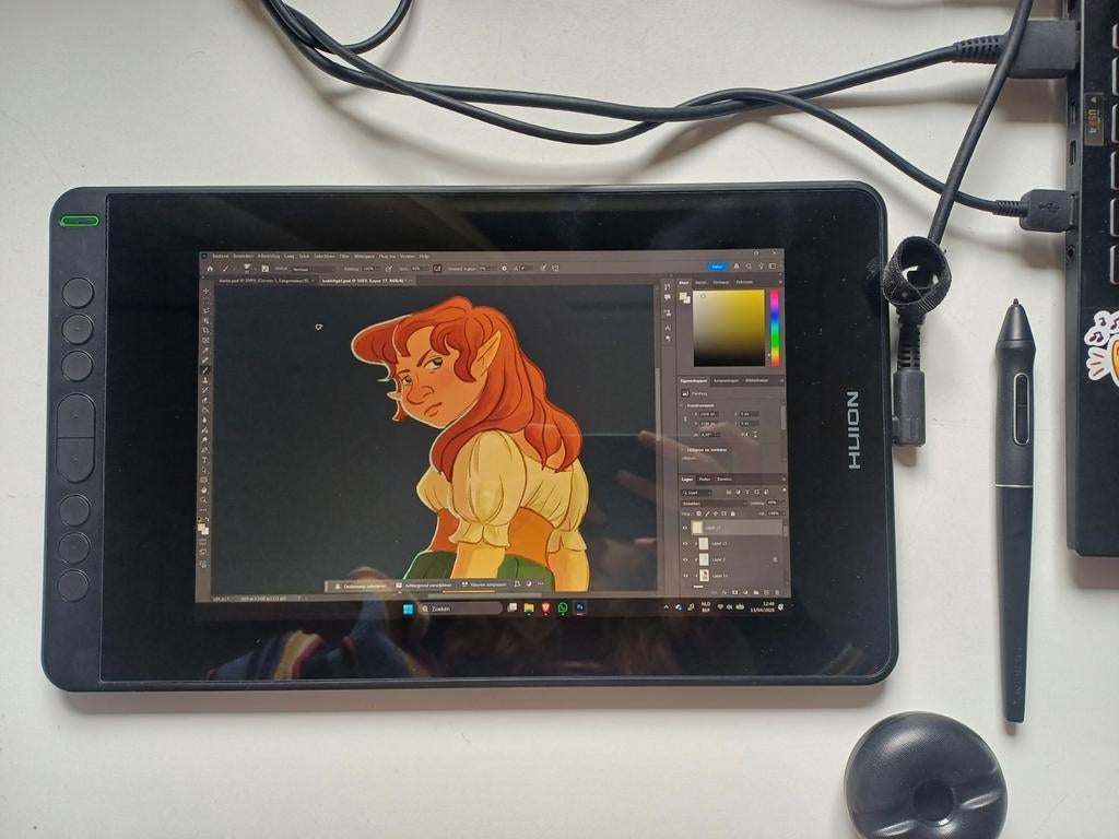Huion Kamvas 12 drawing tablet 11.6 inch, Computers en Software, Tekentablets, Ophalen