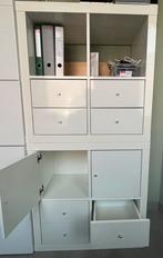 2 kastjes met lades en deurtjes, Huis en Inrichting, Kasten | Boekenkasten, Ophalen, Gebruikt, Modern wit, 50 tot 100 cm