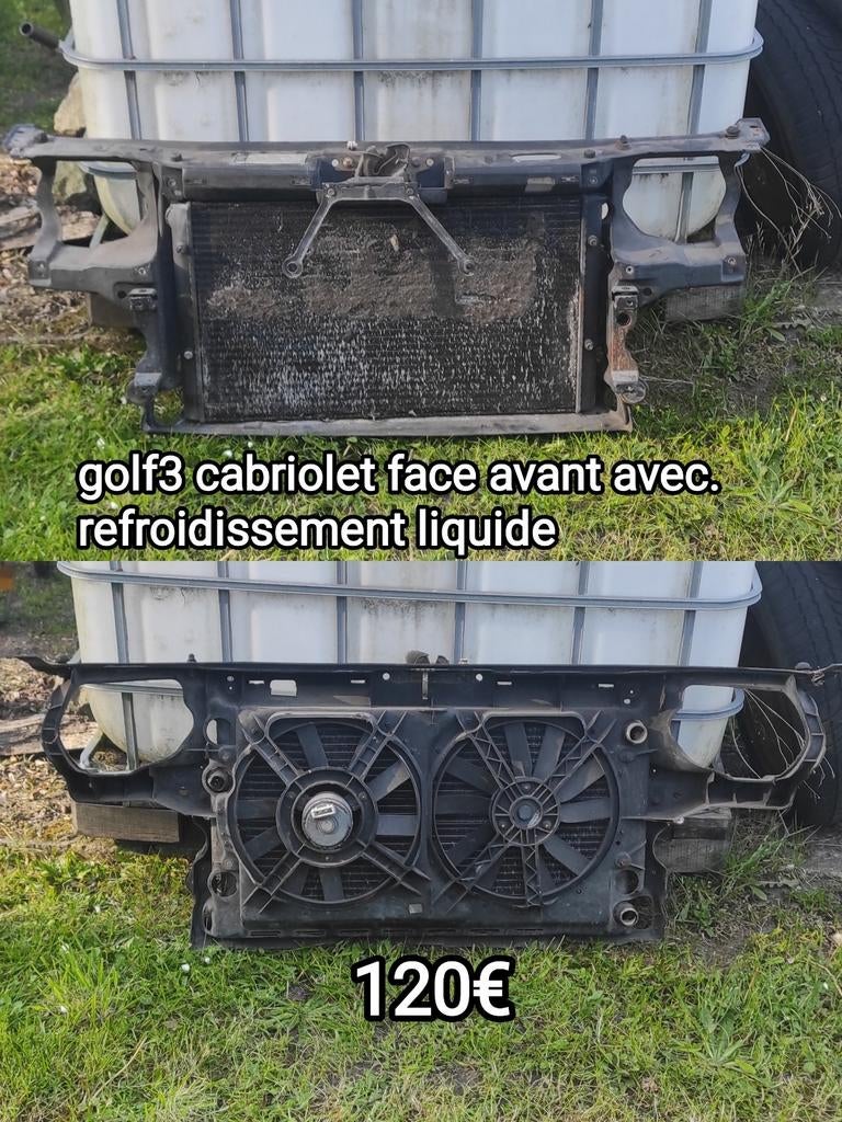 Golf 3 cabriolet face avant avec refroidissement liquide, Avant
