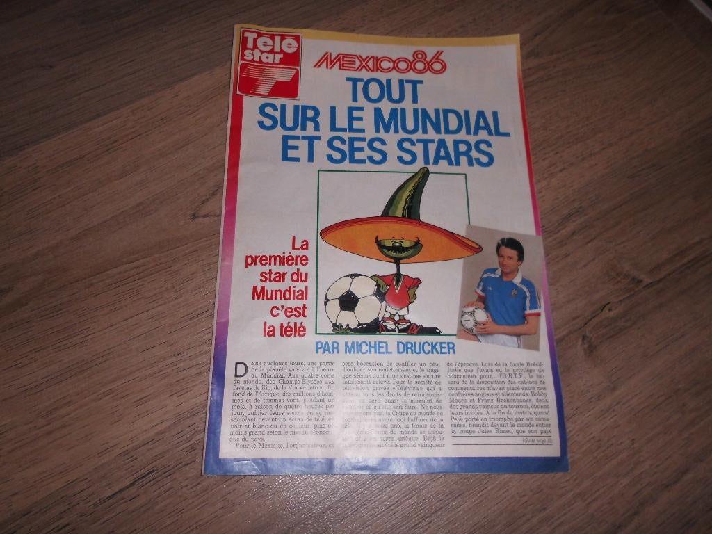 catalogue tele star coupe du monde foot mexico 86, Collections, Enlèvement ou Envoi