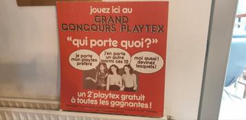 Playtex reclamebord, jaar 80 beschikbaar voor biedingen