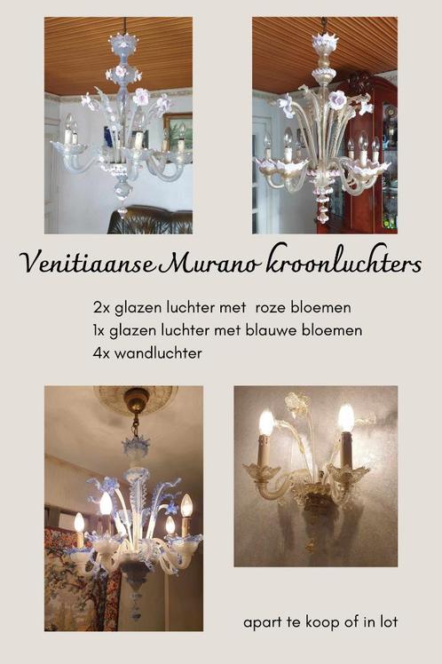 Elegante Murano kroonluchters, Antiek en Kunst, Antiek | Glaswerk en Kristal, Ophalen