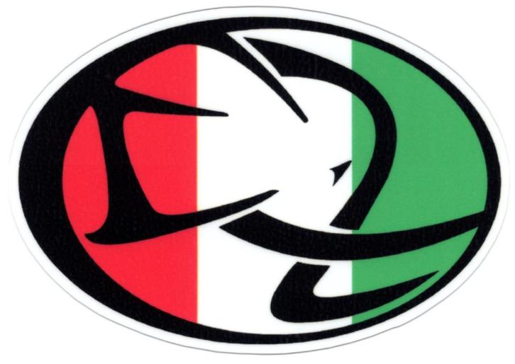 Cagiva Italiaanse vlag rechts sticker #26, Motoren, Accessoires | Stickers, Verzenden