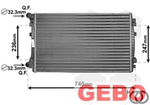 Volkswagen Golf 7 1.4 TSI radiateur benzine 2012 t/m 2017 5Q, Auto-onderdelen, Motor en Toebehoren, Volkswagen, Nieuw, Ophalen of Verzenden