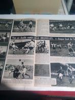 Ancien poster foot belge ' lièges Bruxelles '1950, Collections, Enlèvement ou Envoi, Utilisé, Affiche, Image ou Autocollant