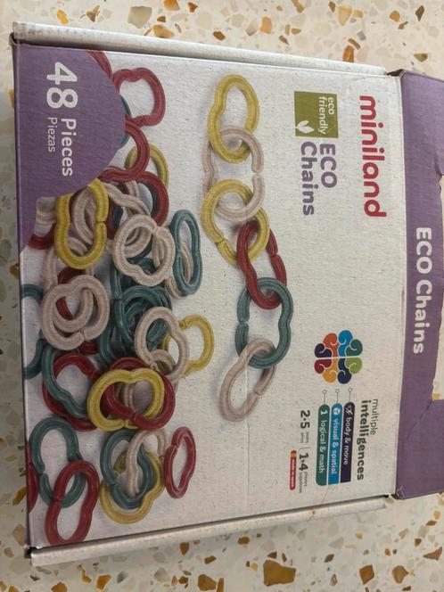Speel ketting eco chains miniland, Kinderen en Baby's, Speelgoed | Overig, Gebruikt, Ophalen